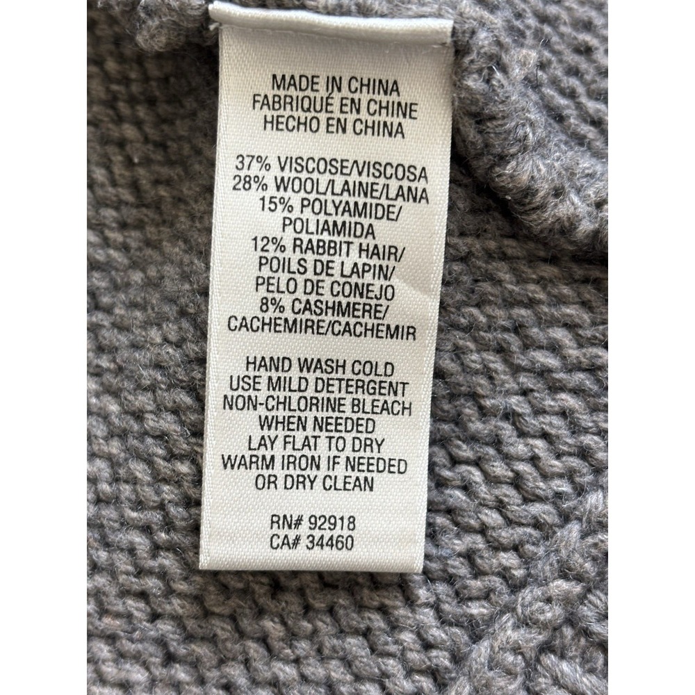 Vtg JUICY COUTURE Open Cardigan Dolman Sleeve Wool Cashmere Y2k - Size S Brown - Picture 4 of 6